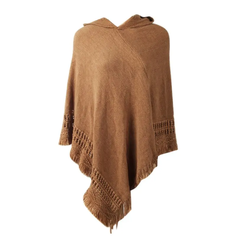 Autumn Shawl Scarf Sweater Fashion Design Women Ladies Tassel Coat Fringe Irregularity Winter Warm Pullove New 7472 | Женская одежда