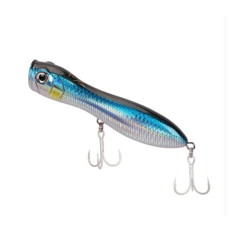 

TSURINOYA Big Popper fishing lure 35g/125mm 6colors Top water hard lure 3D eyes fishing tackle Saltwater fishing lure Popper