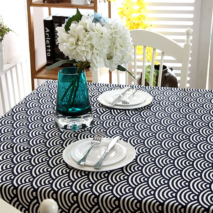 

JaneYU Flax Wave Lace Tablecloth, Tea Table Cloth