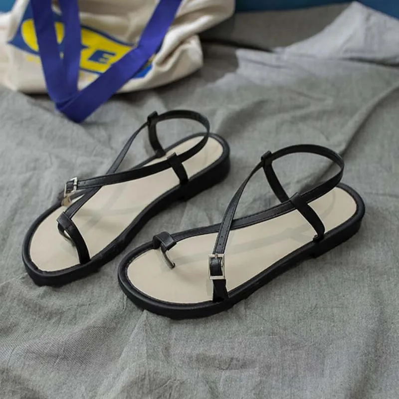 

High Quality Summer Women's Sandals Fashion Wild Sandals Summer Women's Flat Sandals Lightweight Comfortable Cross Strap Sandals