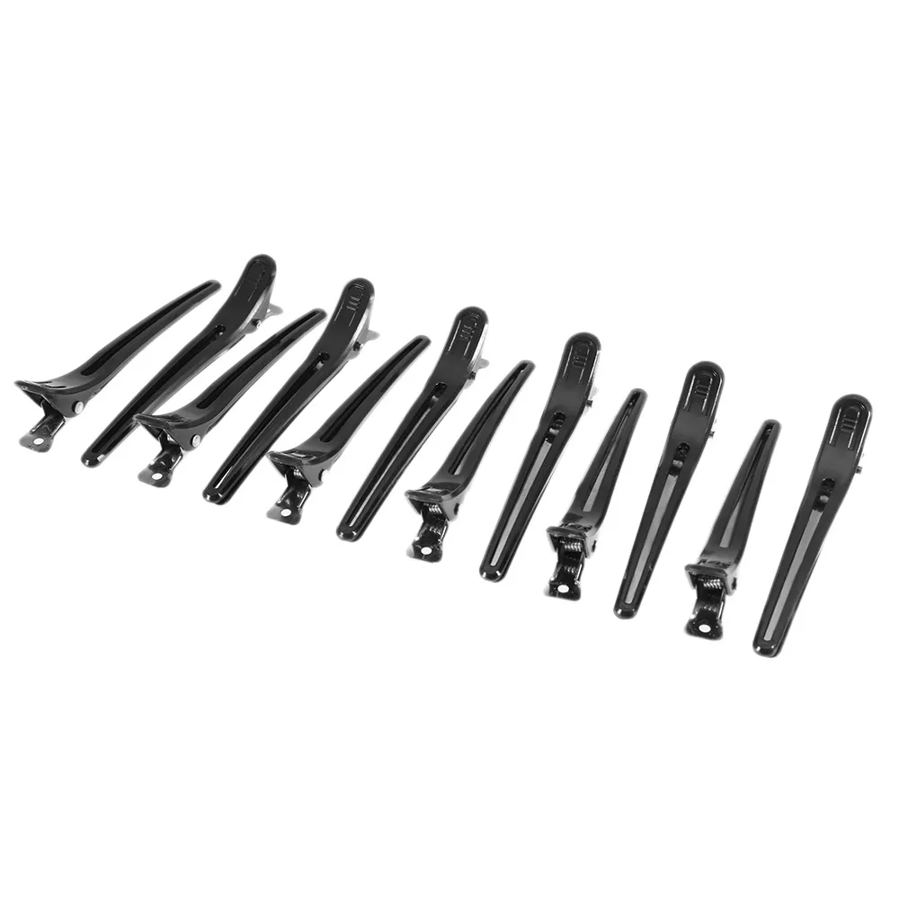 12Pcs Black Hair Grip Clips Hairdressing Sectioning Cutting Hair Clamps Clip Professional Plastic Salon Styling Hair Clips