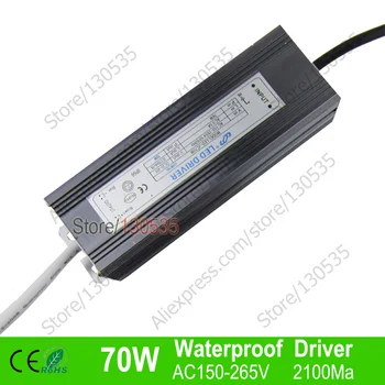 

70W AC150-265V led Driver Waterproof Constant Current LED Lighting Transformers Driver 10W led Ball Power Supply free ship