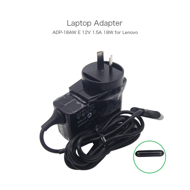 AU Plug 18W 12V 1.5A Portable Laptop Charger For Lenovo MIIX 10 DEAPAD