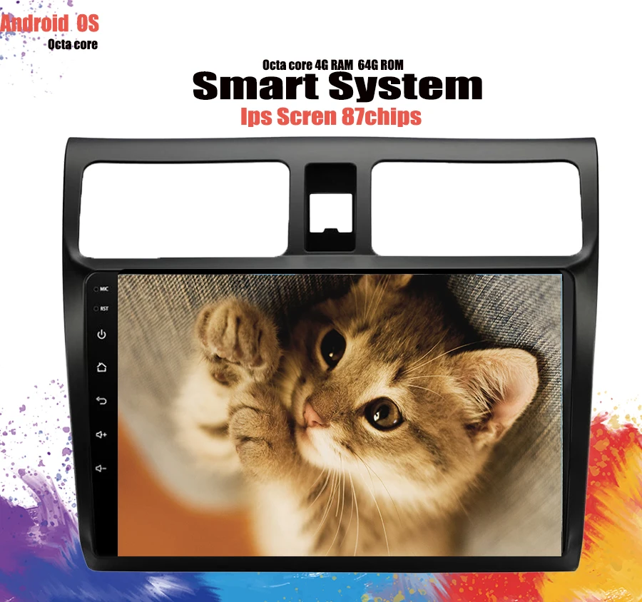 2 din android 10 0 Автомобильный dvd Радио стерео Мультимедийный Плеер для SUZUKI SWIFT 2005 2010 gps