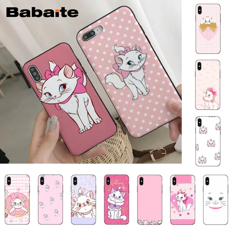 

Babaite Cute cat Marie Phone Cover for iPhone 8 8plus 7 7plus 6 6S Plus X Xs Xr XsMax 5 5s SE 5c Cover Coque11 11pro 11promax