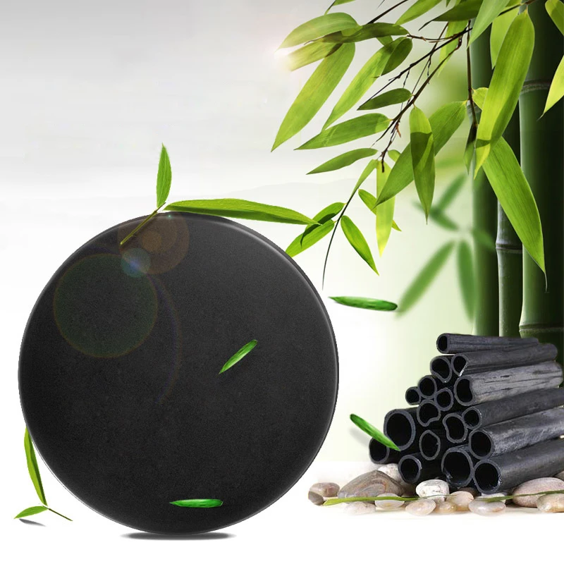 Натуральное мыло черного цвета с бамбуковым углем для мытья лица Эфирное масло очищающее мыло для ухода за кожей подарок для любви мыло