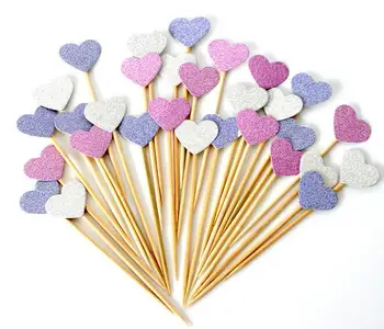 

3000 pcs Hot Handmade Lovely Heart Cupcake Toppers,Girl baby shower decorations,Party Supplies Birthday Wedding Party Decoration