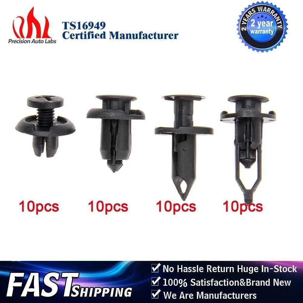 40pcs Car Body//Bumper Push Pin Rivet Retainer Trim Moulding Clip Assortments Kit