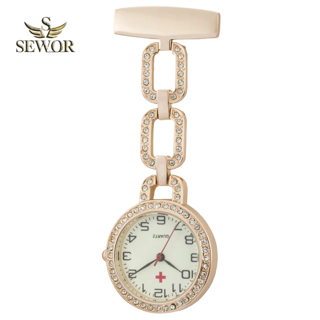 SEWOR 2019 New Fashion Triple Chain Buckle Crystal Quartz Nurse Pocket Watch GOL SEWOR 2019 New Fashion Triple Chain Buckle Crystal Quartz Nurse Pocket Watch GOL