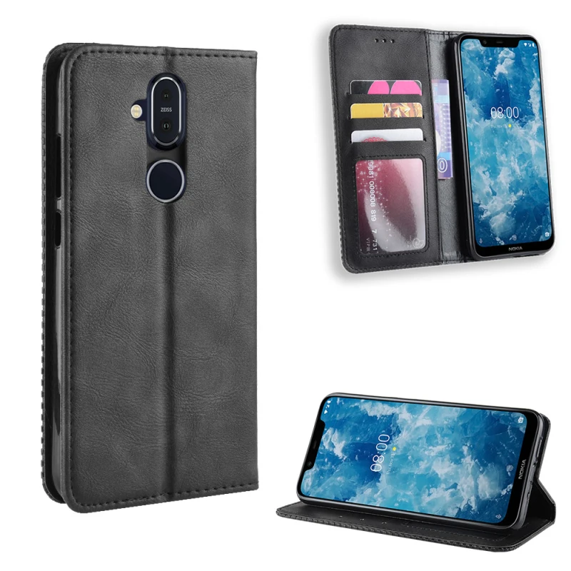 Nokia 8.1 (X7) Retro leather flip case_2