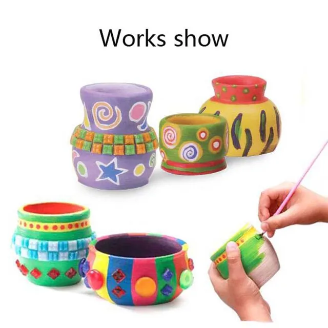 Free Shipping Arts Handmake Ceramic Machine Pottery Wheel  Kids Craft Plastic Portable Educational DIY Toys 2