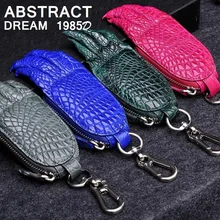 Настоящее Аллигатор коготь бумажник классический для мужчин's сумки для ключей дизайнер крокодиловой кожи ключ сумка Винтаж чехол Ключи