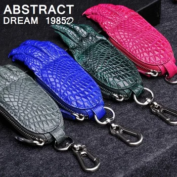

Real Alligator Claw Wallet Classic men's Key bags 2019 designer Crocodile Leather Key men bag vintage Case Car Key women Clutch