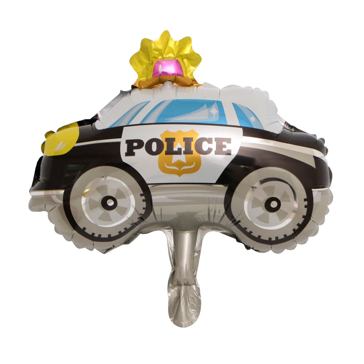 DIY Мультяшные автомобильные воздушные шары пожарная машина поезд фольгированный шар скорая помощь Globos детские подарки День Рождения украшения детские игрушки - Цвет: mini police car