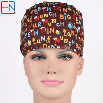 

Hennar Surgical Scrub Caps 2018 Medical Clothing New Product Caps 100% Cotton Surgical Nurse Medical Caps Hospital Dental Unisex