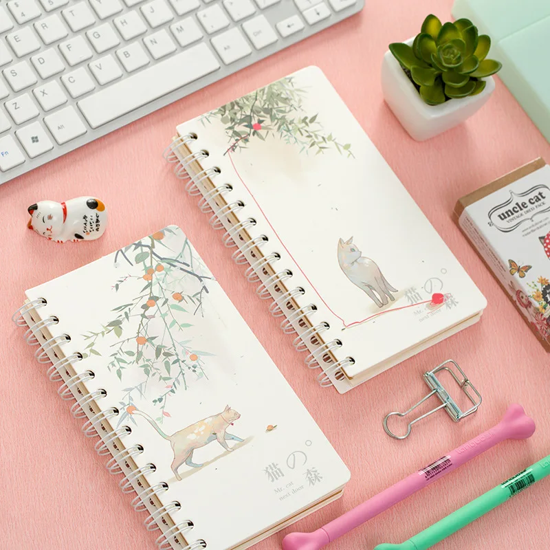 

Kawaii Cute Cat Daily Weekly Planner Spiral Notebook Day Plan Diary Notebook Time Organizer School Supplies Agenda 2017