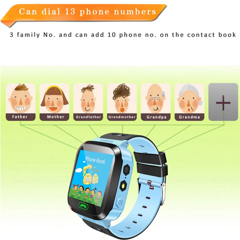

Y21 Smart Watch For Kids GPS Tracker Camera Flashlight Touch Screen SOS Call Location Baby Clock Children Phone Watch
