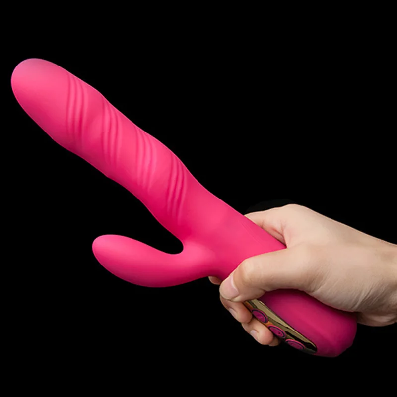 G Spot двойная вибрация и вращение кролик вибратор секс игрушки для женщин