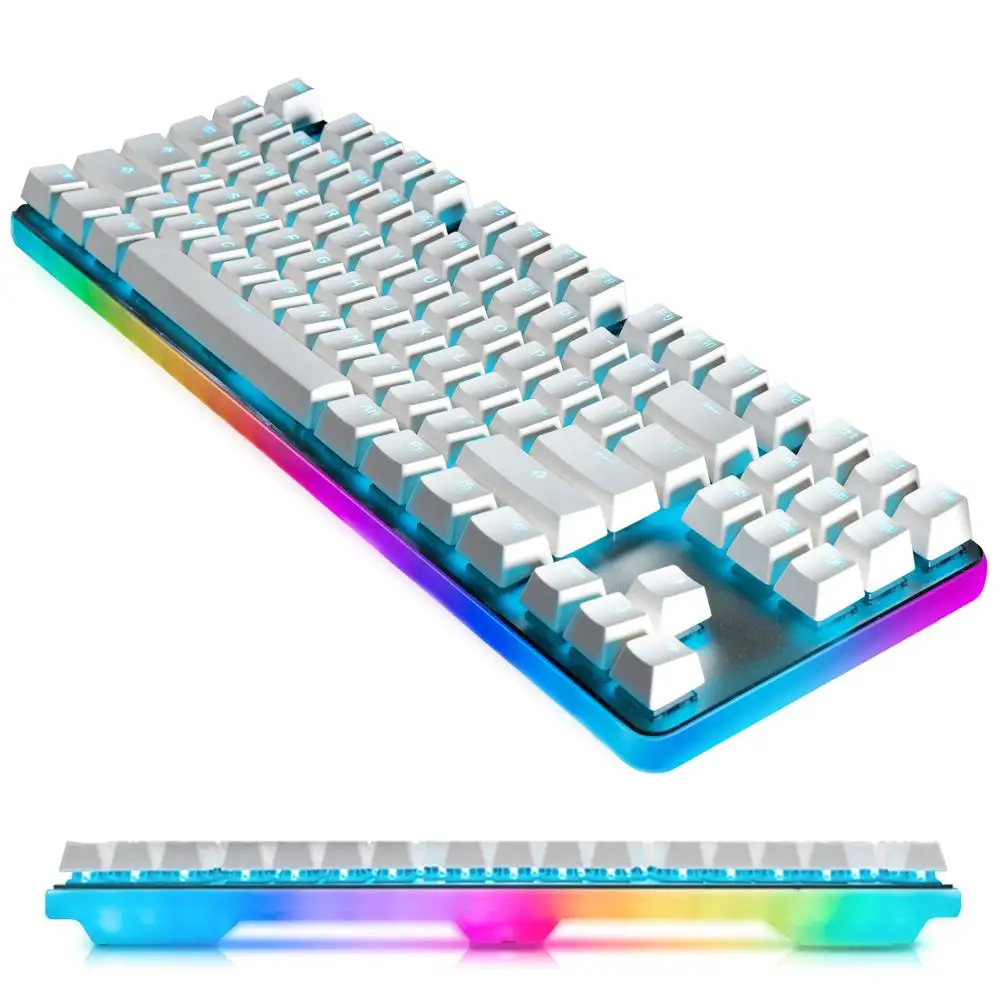 Механическая игровая клавиатура GANSS RGB 87 клавиш TKL Cherry MX коричневый 360 градусов