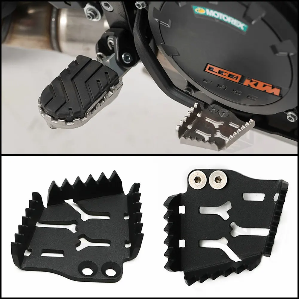 Motorcycle Accessories Rear Brake Pedal Lever Step Plate Enlarge For