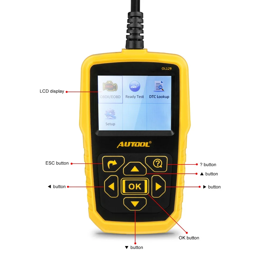 Автомобильный сканер AUTOOL OL129 OBD2 автомобильный считыватель кодов неисправностей