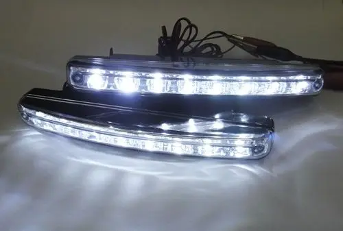 Super White 8 LED Daytime Running Light Daylight Lamp DRL Kit Parking Fog Car