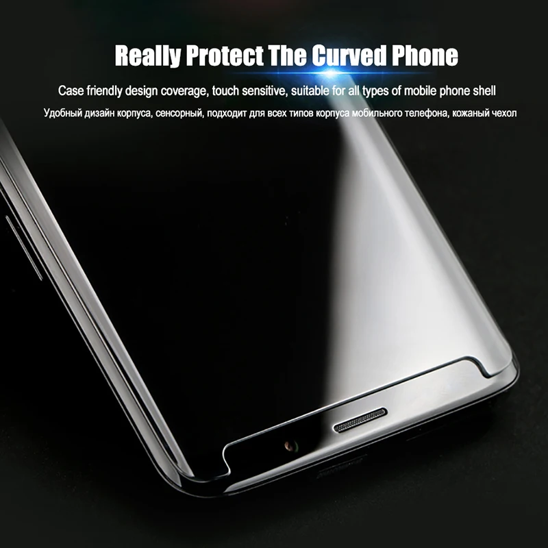 Чехол для Samsung Galaxy S8 S9 Plus безопасное закаленное стекло без полного покрытия S7 Edge