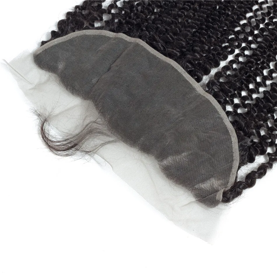 Plecare Lace Frontal Brazilian Deep Wave 13*4 Lace Frontal Closure 1 Pcs Natural Color Non-remy 100% Human Hair Extensions