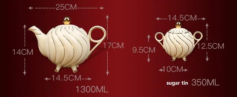 Кофейники Красивый фарфоровый кофейный чайный сервиз Посуда для напитков в