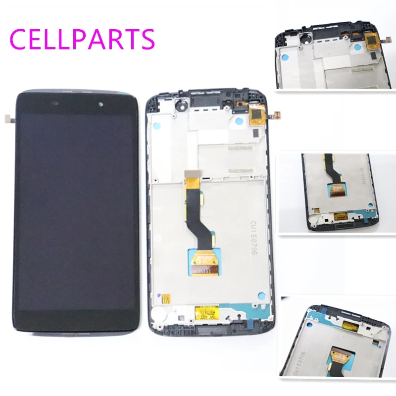 

LCD Display for Alcatel One Touch Idol 3 4.7 inch OT6039 6039 6039K 6039Y Touch Screen Digitizer+Tools Assembly frame