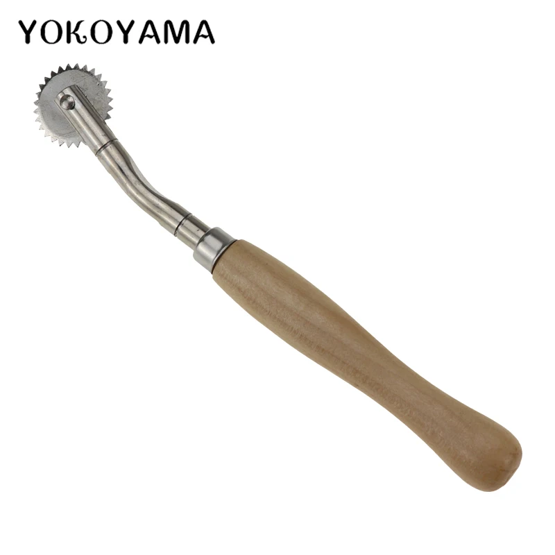 

YOKOYAMA Sewing Tool Tracing Wheel Steel Toothed Wood Handle Cloth Wheel Serrate Edge Tracing Wheel Tailor Stitch Marker