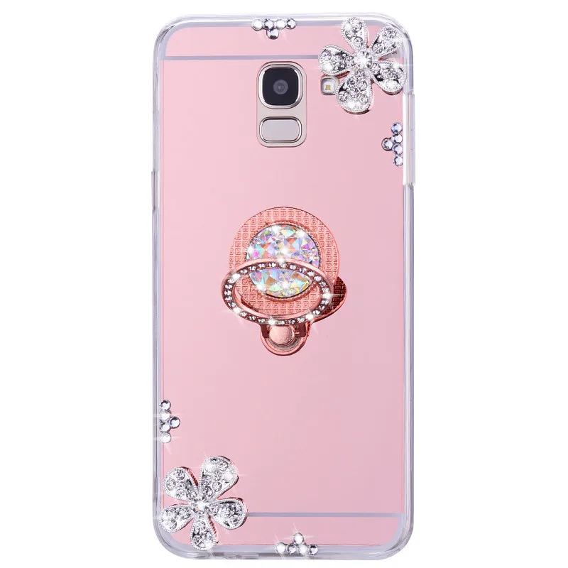 Bling 3D зеркальный чехол для Samsung galaxy A51 A71 A6 PLUS J4 J6 A8 J2 PRO A9 A7 2018 A50 A20 A30 A10 A70 A40 с кольцом