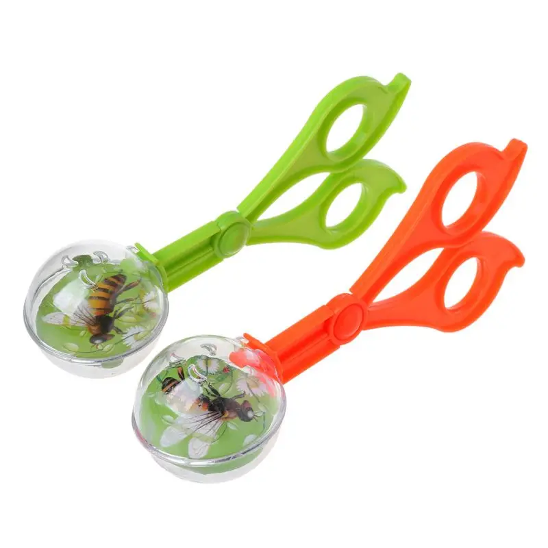 

Plastic Bug Insect Catcher Scissors Tongs Tweezers For Kids Children Toy Handy 140x42mm Plastic Clamp Random Color