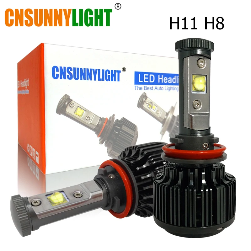 Cnsunnylight H4 Hi/lo H7 H11 9005 9006 светодиодные фары автомобиля 8000lm 3000 К 4300 К 6000 К высокое Авто яркости фары Conversion Kit