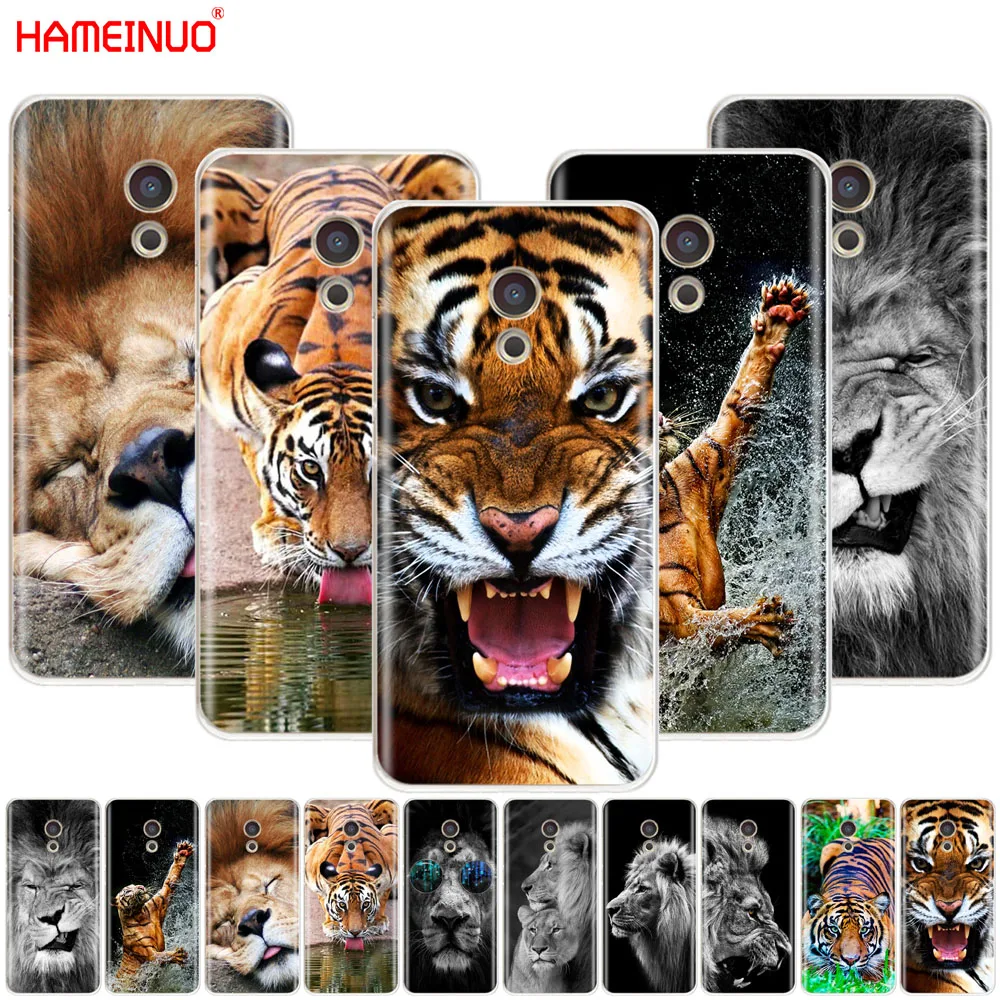 

HAMEINUO Lion tiger Fashion Lovely Animal Cover phone Case for Meizu M6 M5 M5S M2 M3 M3S MX4 MX5 MX6 PRO 6 5 U10 U20 note plus
