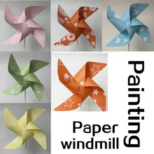 20 шт DIY бумажная детская игрушечная ветряная мельница