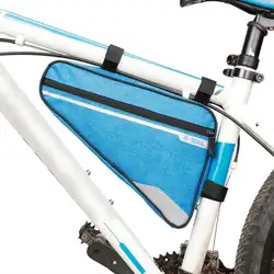 На открытом воздухе велосипед Велоспорт Треугольники сумка, крепится на переднюю трубу рамы Водонепроницаемый сумка горный велосипед