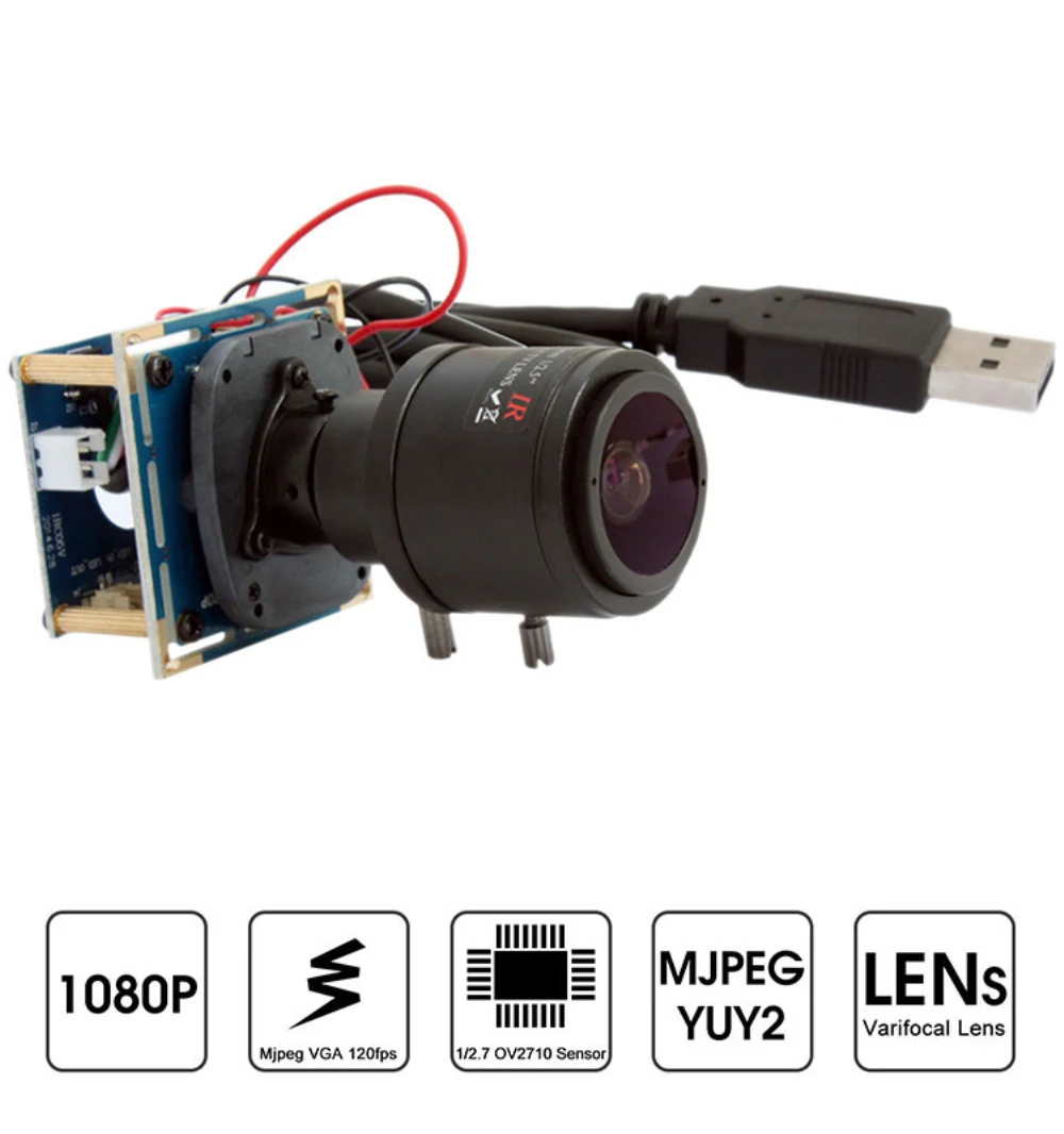 2 0 мегапиксельная MJPEG 30fps/60fps/120fps видео безопасности usb камера full hd 1080p модуль