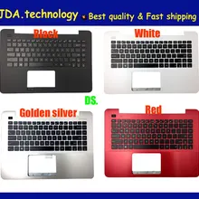 Новая подставка для рук для ASUS X455 K455 A455 R455 X455L W419L Y483C F455 американская клавиатура верхняя крышка красный белый черный серебристый