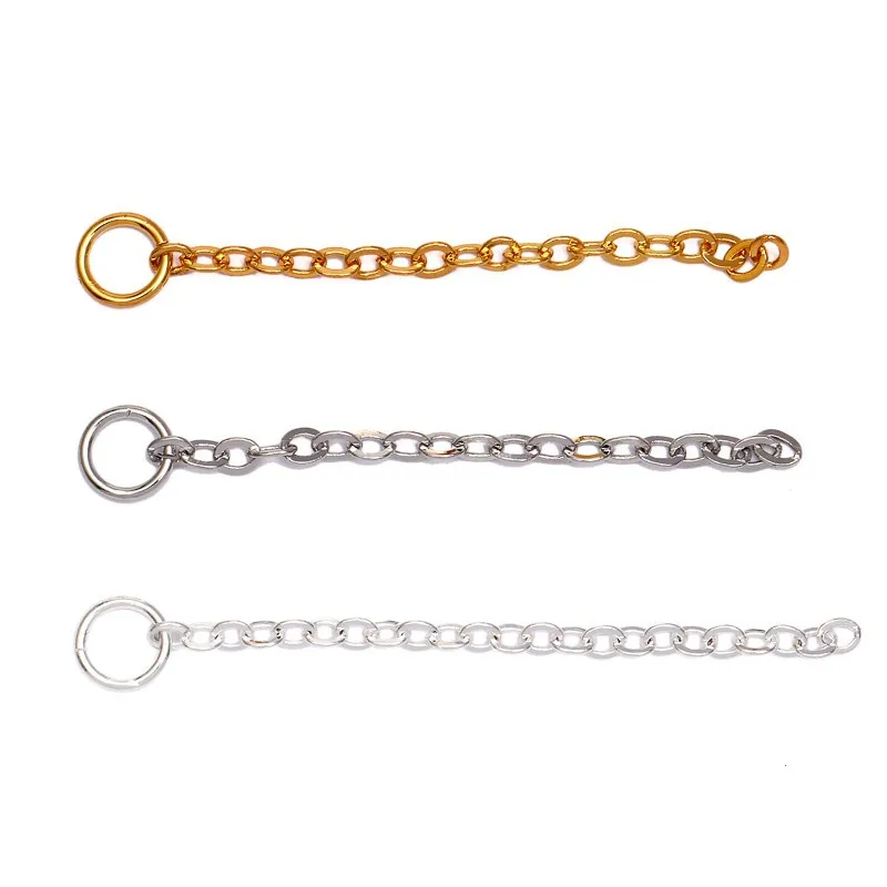 

50pcs/lot 35mm 50mm Bulk Tail Chains Extended Extension Chain for Bracelets Necklace DIY Jewelry Making