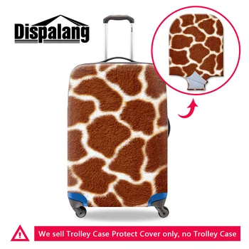 

Dispalang custom design 3D giraffe leopard zebra skin print elastic spandex travel bags cover for 18 20 22 24 26 28 30 inch case