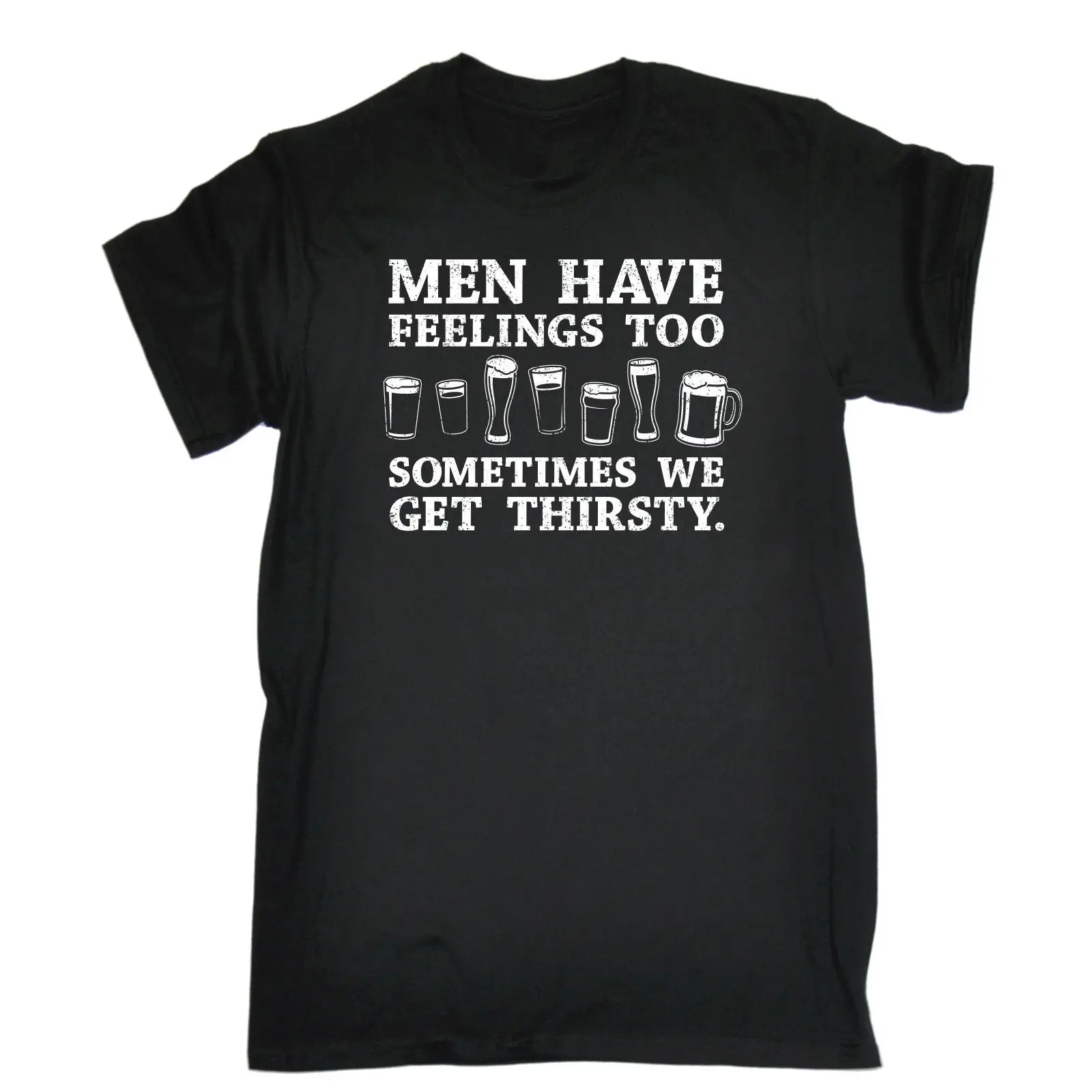 Men Have Feelings Too Thirsty Is A Feeling T-SHIRT Beer Stag Do Gift Birthday free shipping cheap tee Cheap wholesale tees | Мужская