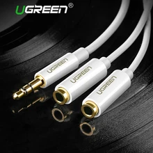 Ugreen Jack 3 5mm Earphone Audio Cable Splitter Adapter 1 Male to 2 Female Extension Aux