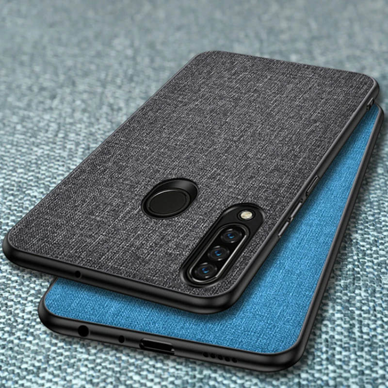 

For OPPO Realme 3 5 Pro Case Fabric PC Cloth Leather Silicone Back Cover case For OPPO Reno 10x Zoom F15 A9 Realme 5 Reno 2 Capa