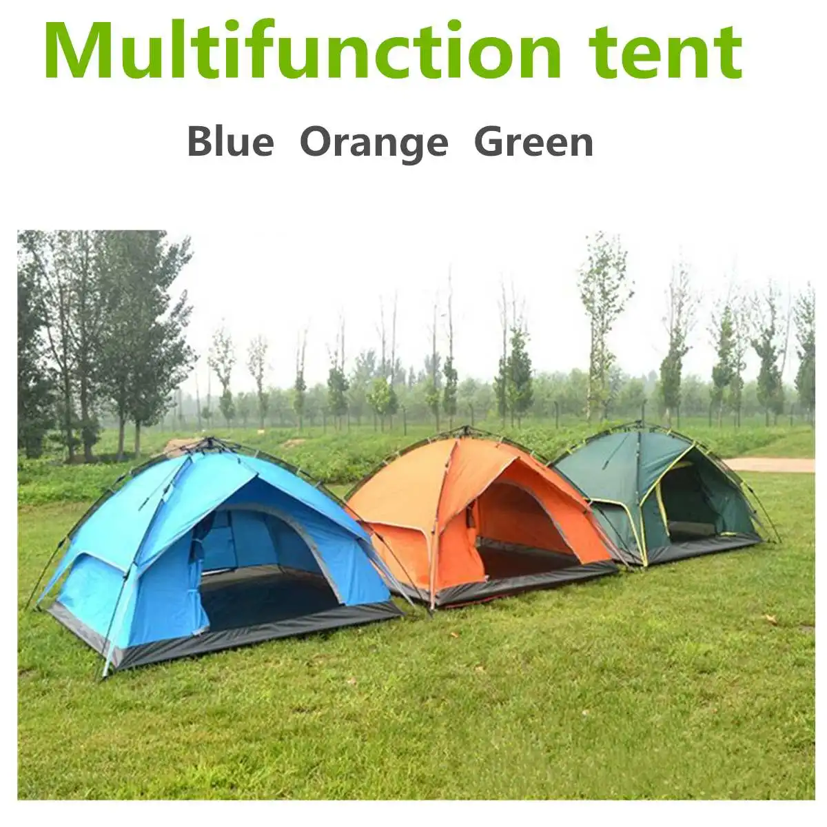 

Camping Tent Large Space 4 Persons Automatic Speed Open Throwing Up Camping Family Tent Tents Outdoor Camping Beach Tent
