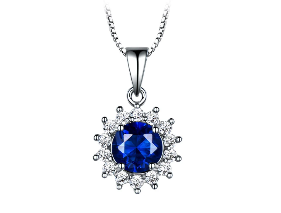 UMCHO Sapphire 925 sterling silver jewelry set for women S020S-1 (2)