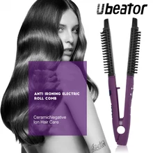 4 в 1 керамический стайлер для завивки волос, щетка для завивки волос, выпрямитель волос, Груша-расческа, Электрическая круглая щетка в форме цветка