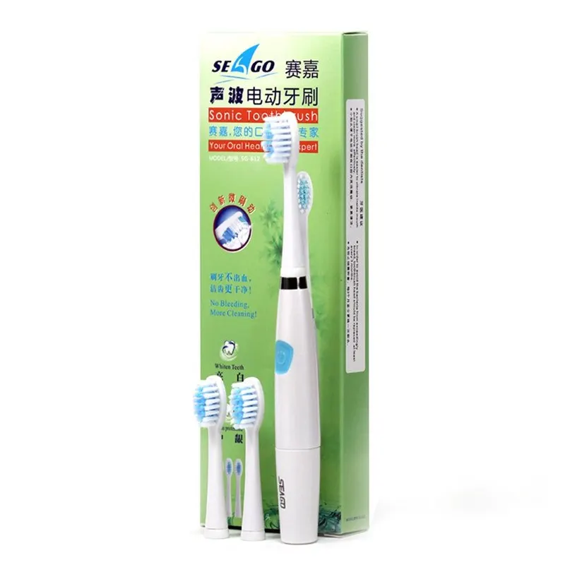 Сиго SG-612 Sonic электрическая зубная щетка для глубокого очищения Отбеливание зубов мягкой щетки для взрослых гигиена полости рта