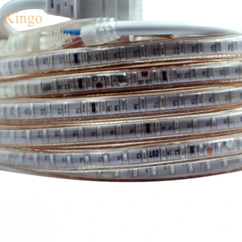 

Super bright AC 220V LED Strip 3014 IP67 Waterproof 120LEDs/M Flexible Light + Power Plug For outdoor garden tape rope