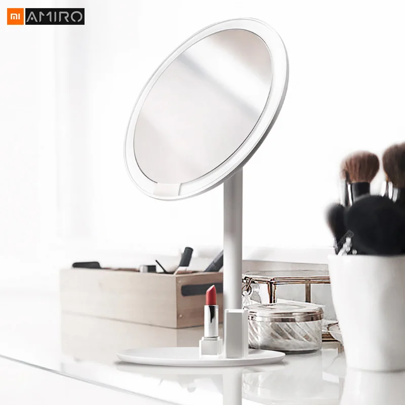 Meilleur Xiaomi Mijia AMIRO HD miroir Dimmable comptoir réglable 60 degrés tournant 2000mAh lumière du jour maquillage cosmétique Led miroir 2
